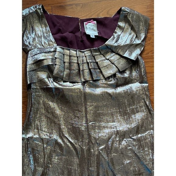 Yoana Baraschi Bronze Metallic Blouse - Picture 4 of 9